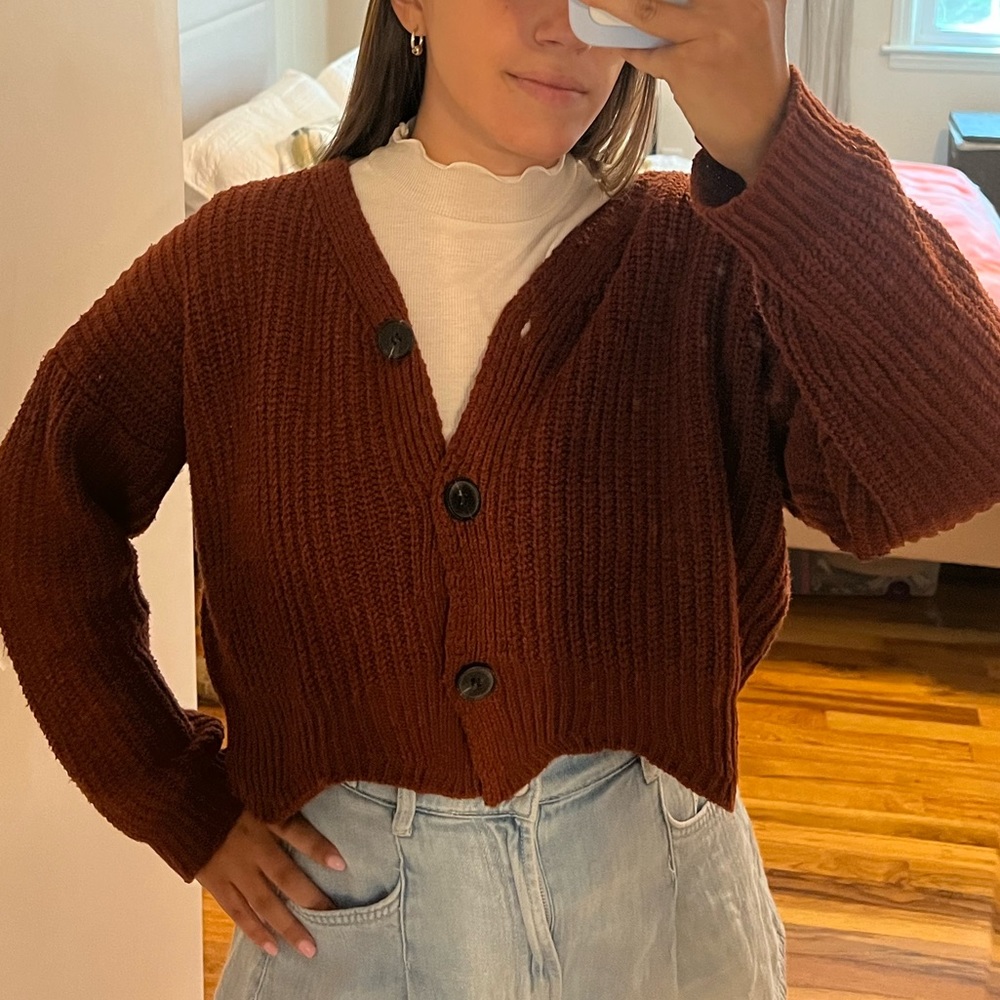 Burnt orange knit sweater